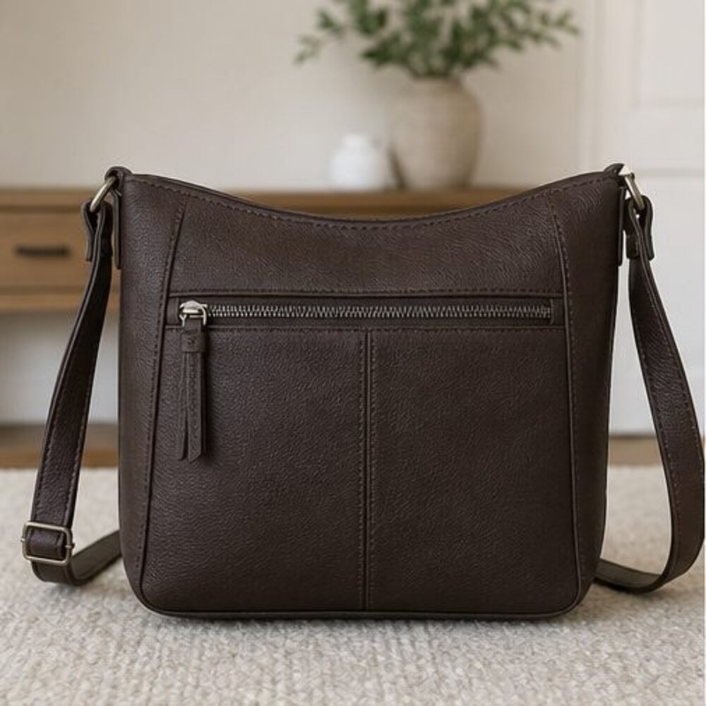 Espresso Faux Leather Bag